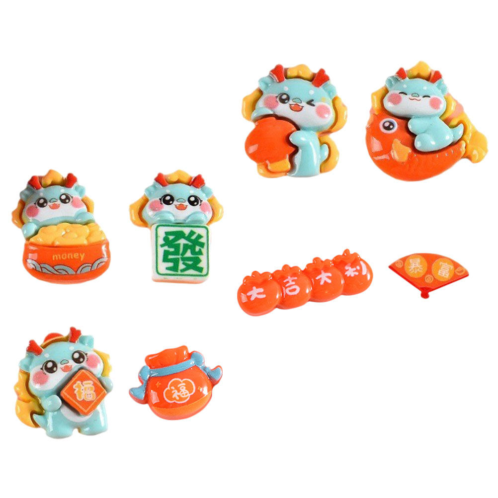 Resin Craft Material - 8Pcs Resin Craft Charms Flatback DIY