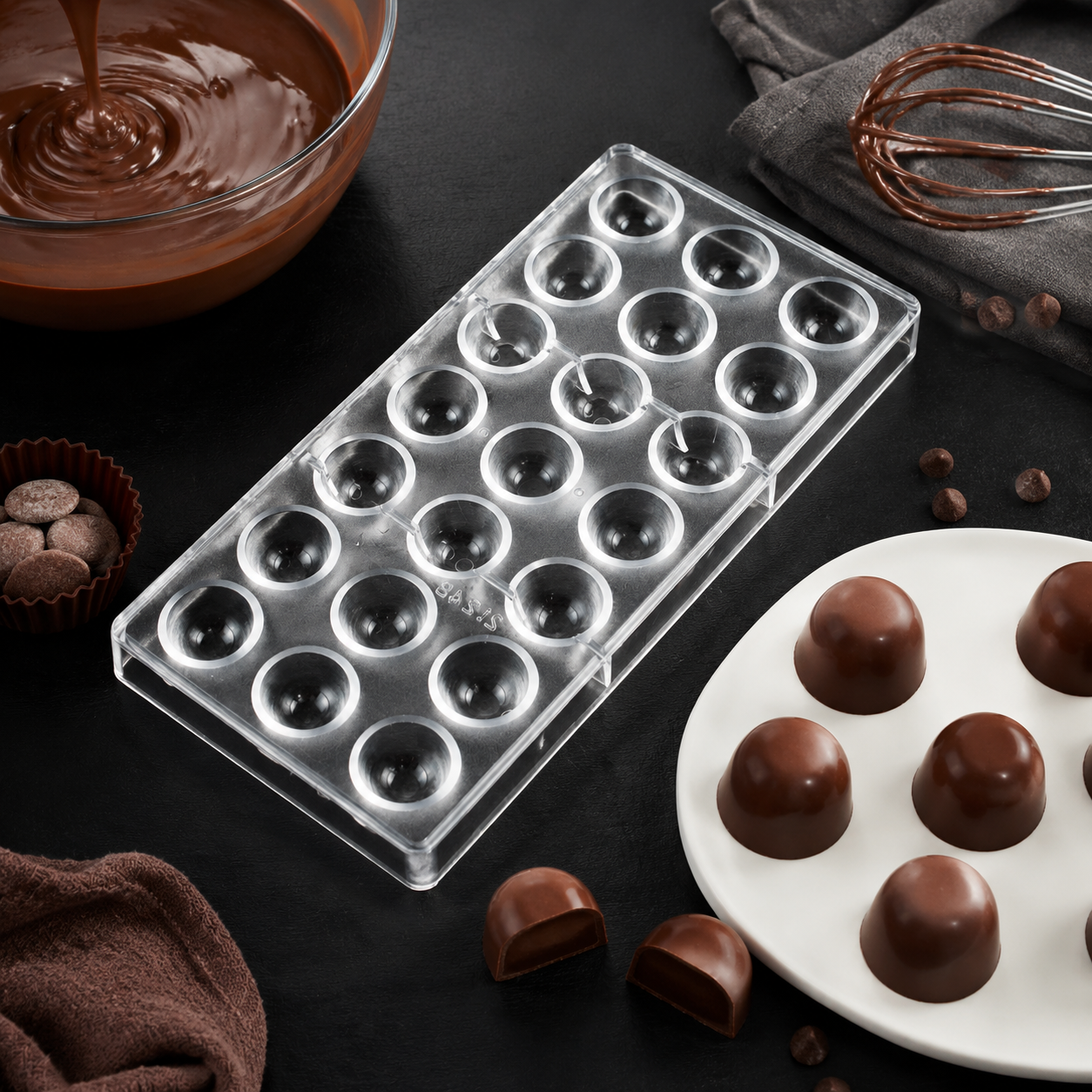 21 Cavity Dome Chocolate Mold  - Dome Mold Clear 评论和价格