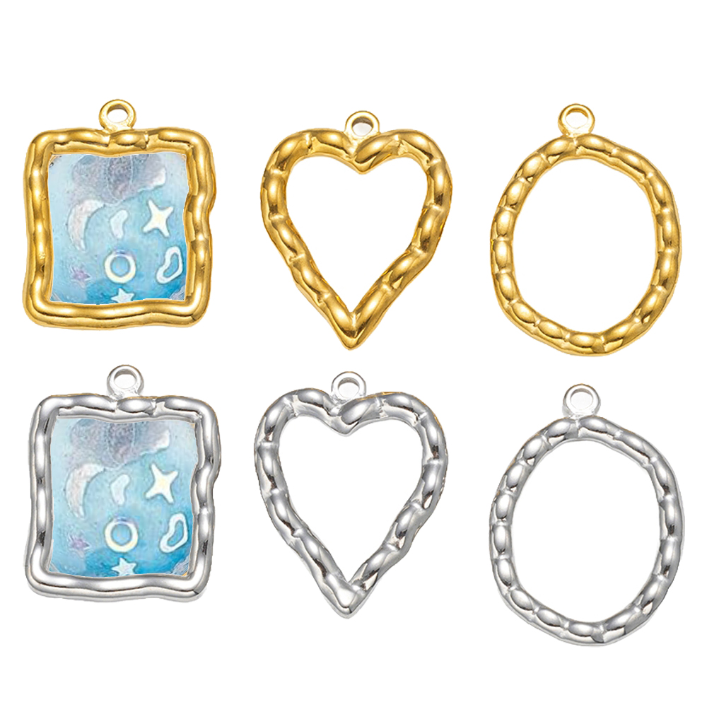 5pcs Stainless Steel Heart Rou - Resin Crafts Diy 评论和价格