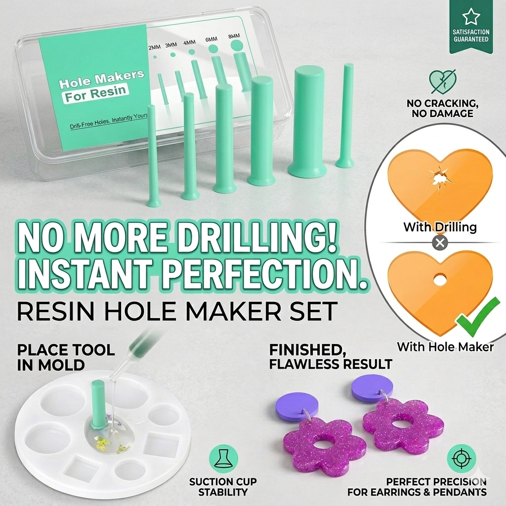 Resin Hole Maker Set 35PCS 7 S - Epoxy Uv Resin Kit 评论和价格