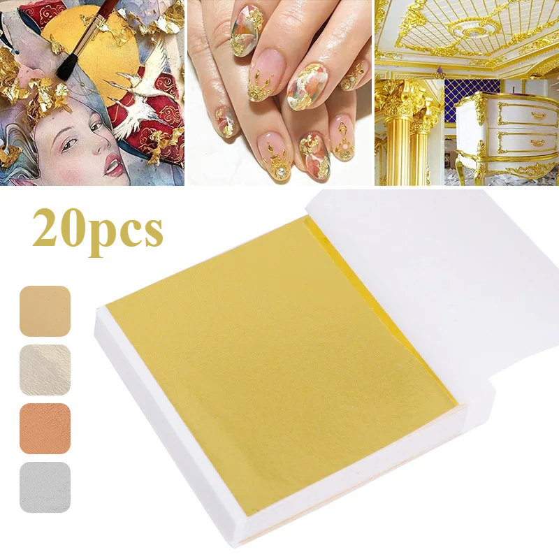 20 Pcs Gold Leaf Sheets: Versa - Gold Foil Flakes 评论和价格
