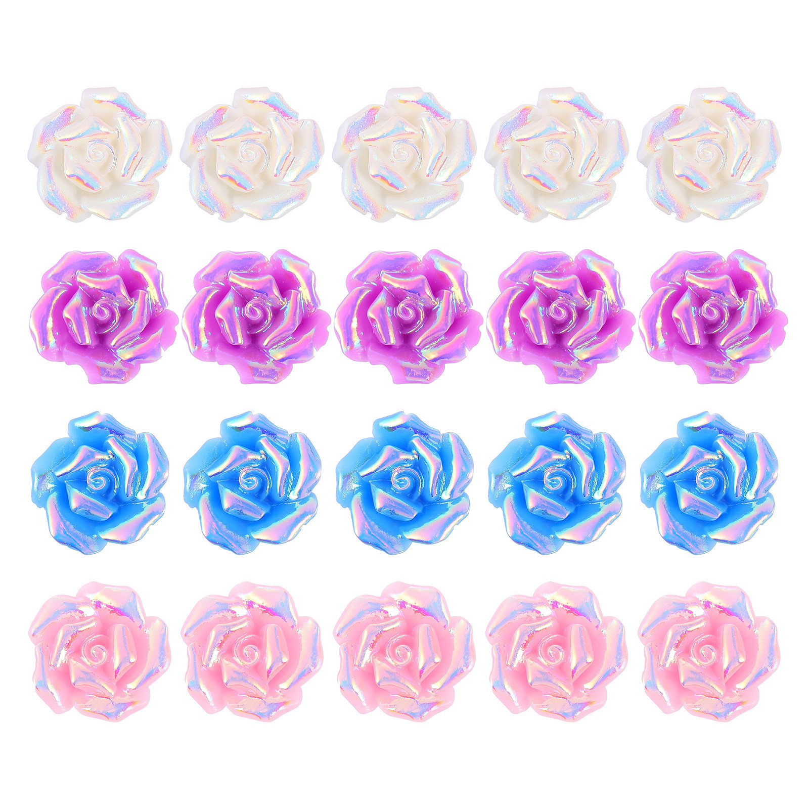 20Pcs Mini Resin Rose Flower A - Resin Craft Supplies 评论和价格