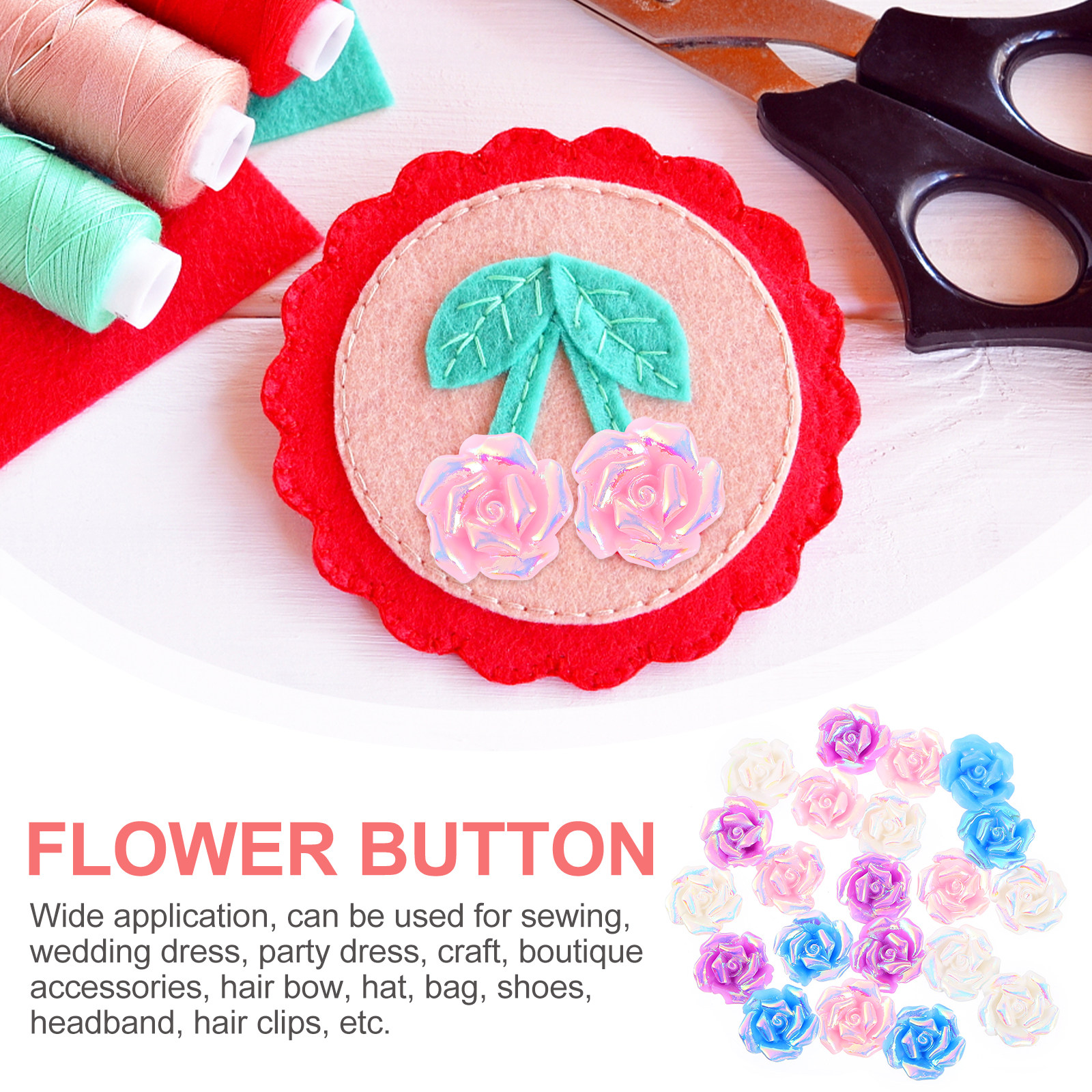 20Pcs Mini Resin Rose Flower A - Resin Craft Supplies 评论和价格