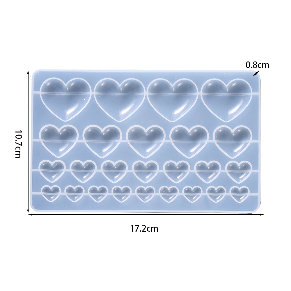 Love Heart Silicone Mold Jewel - Flower Preservation Resin 评论和价格