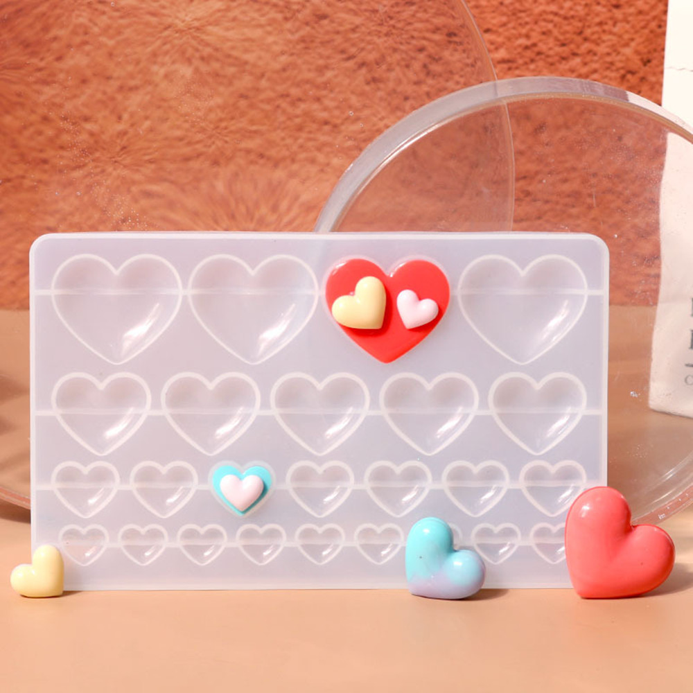 Love Heart Silicone Mold Jewel - Flower Preservation Resin 评论和价格