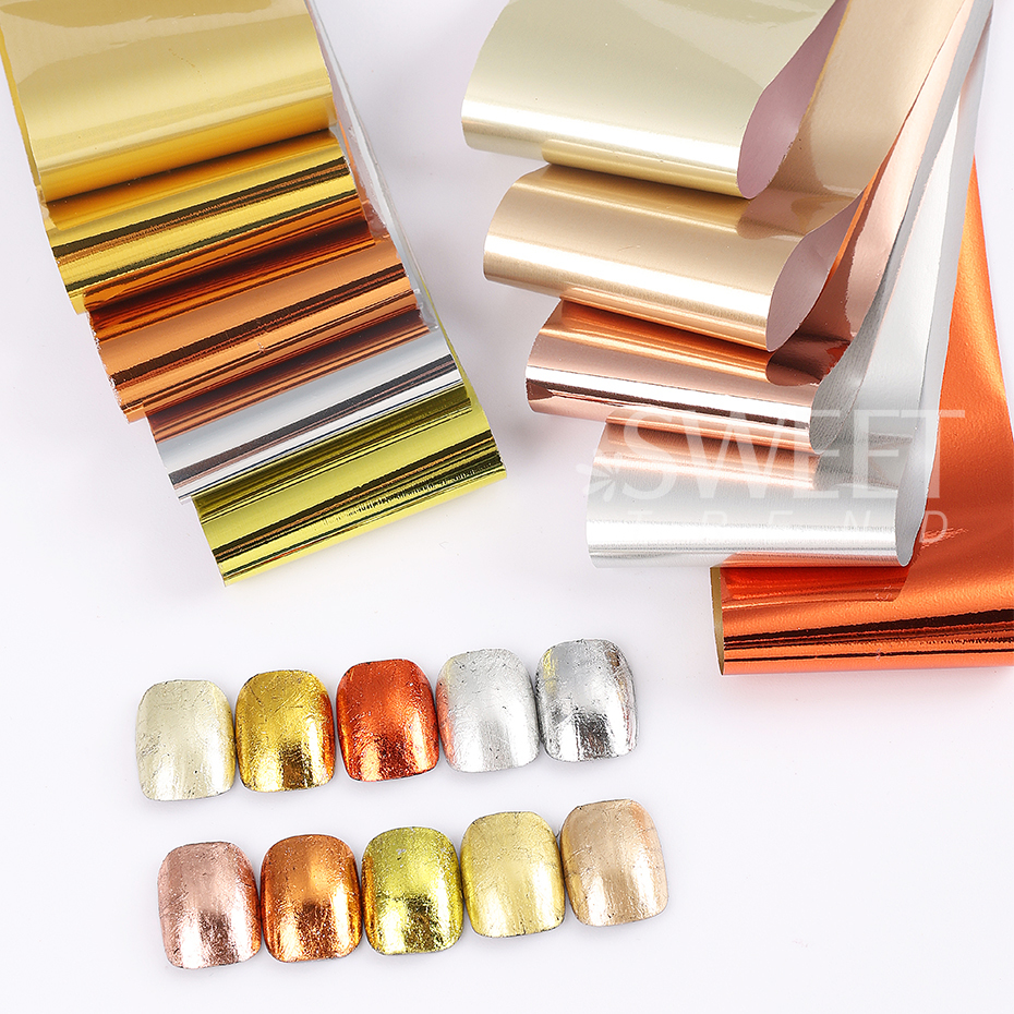 10pcs Metallic Nail Transfer F - Gold Foil Flakes 评论和价格