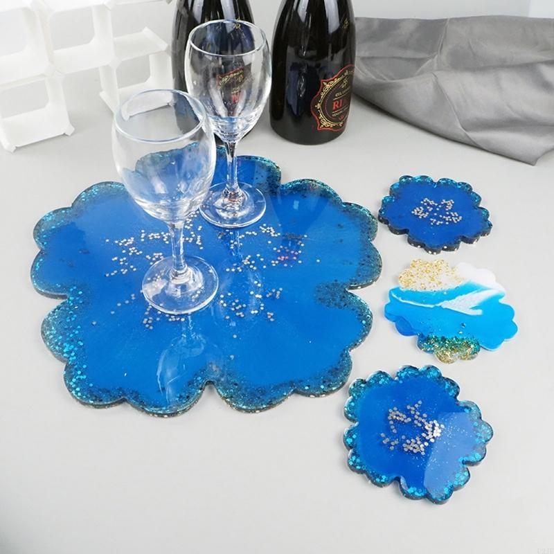 5Pieces Large Flower Resin Mol - Geode Mold Silicone 评论和价格