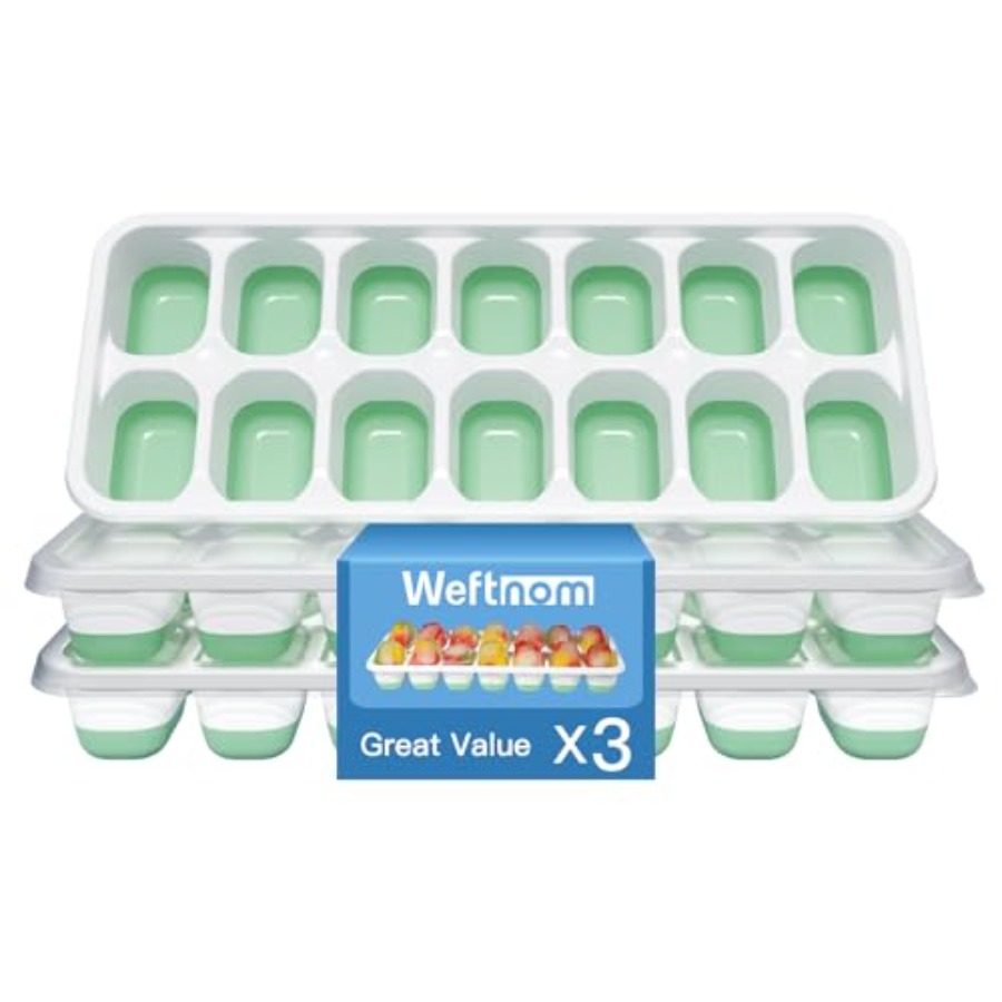 Ice Cube Tray with Lid, 3 Pack - Silicone Mold Tray 评论和价格