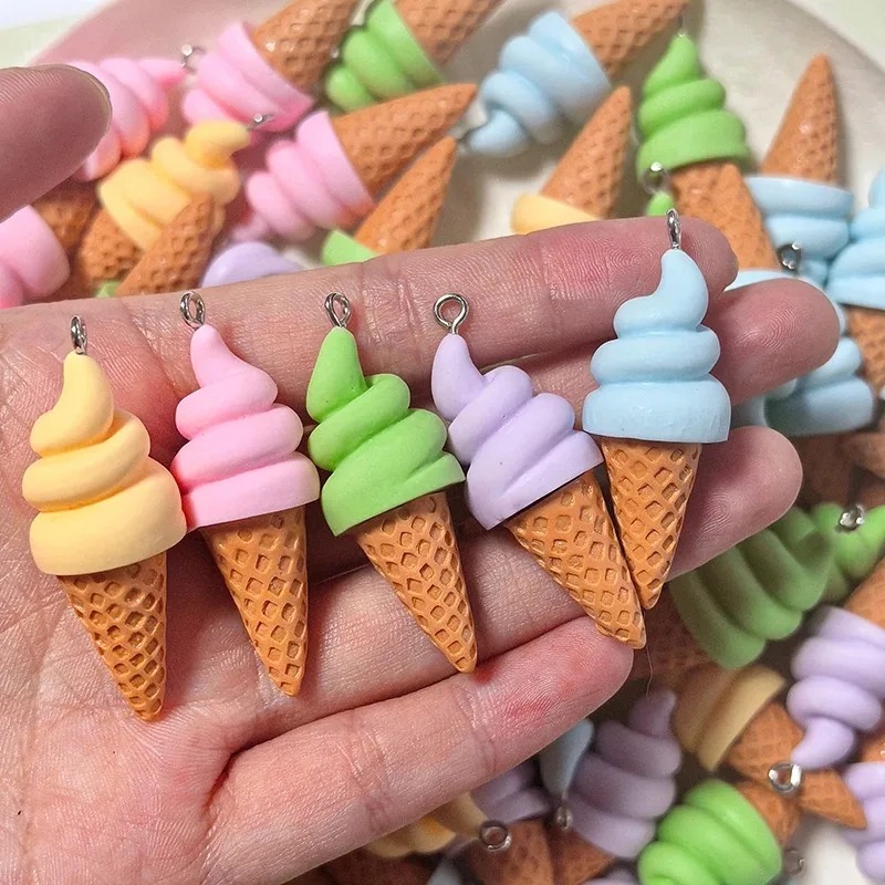 10Pcs Summer Fruit Ice Cream R - Resin Crafts Diy 评论和价格