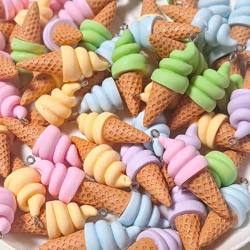 10Pcs Summer Fruit Ice Cream R - Resin Crafts Diy 评论和价格