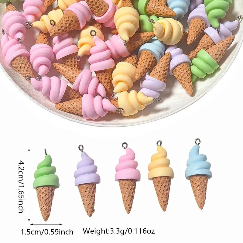 10Pcs Summer Fruit Ice Cream R - Resin Crafts Diy 评论和价格