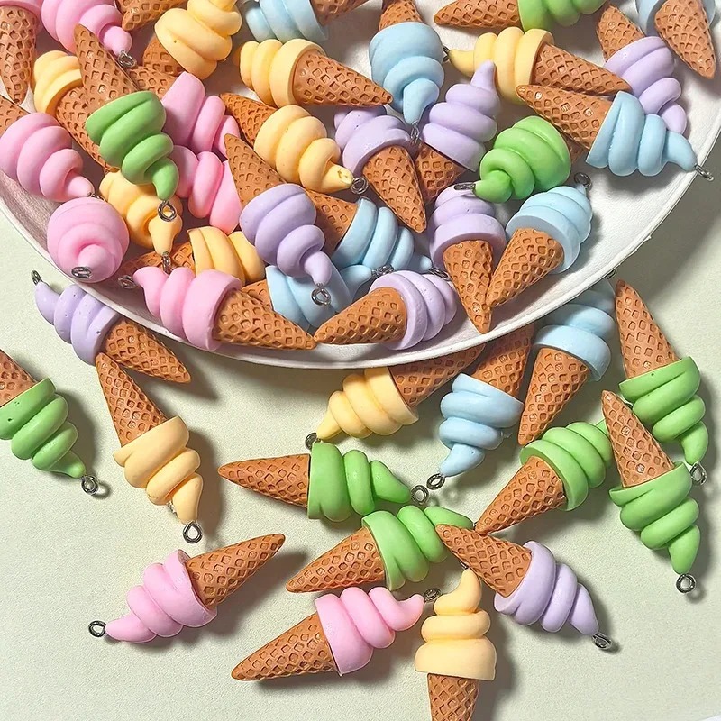 10Pcs Summer Fruit Ice Cream R - Resin Crafts Diy 评论和价格