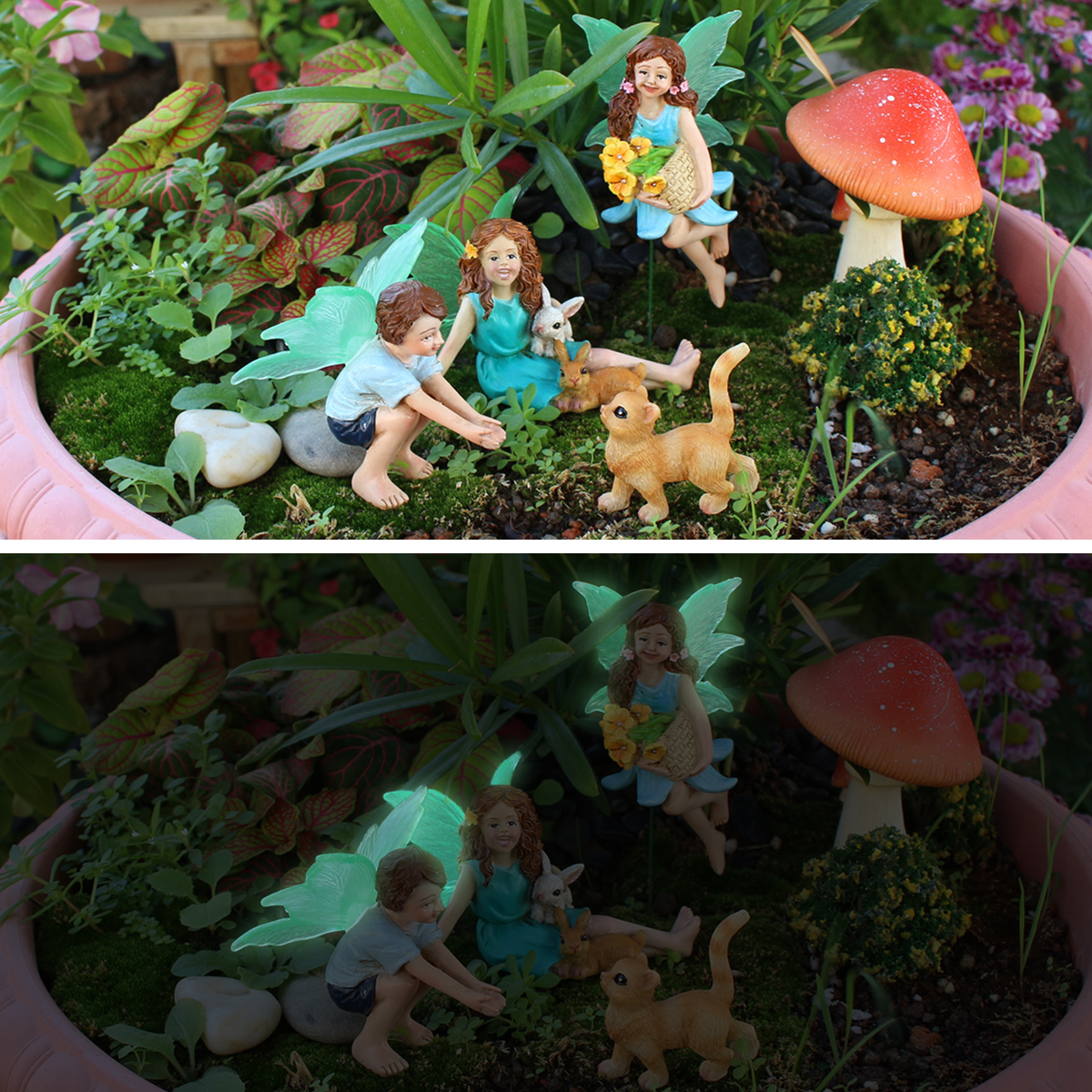 4pc Flower Fairy and Animal Pa - Resin Craft Material 评论和价格
