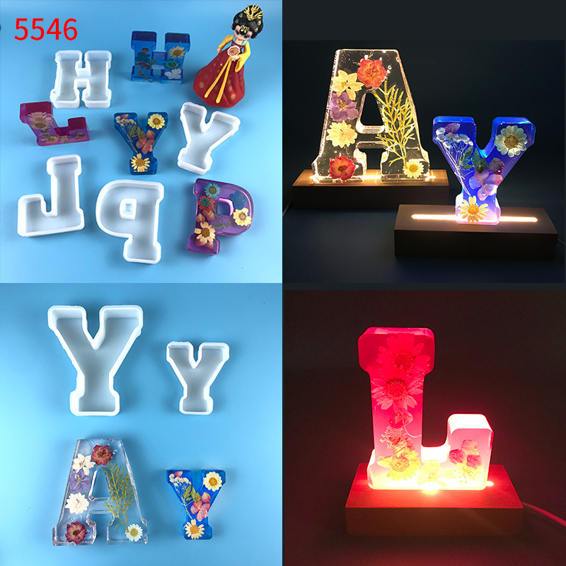 1pc A-Z Letter Silicone Molds  - Resin Craft Ideas 评论和价格