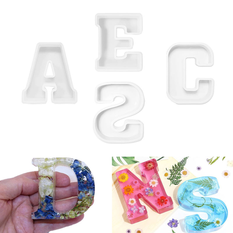 1pc A-Z Letter Silicone Molds  - Resin Craft Ideas 评论和价格