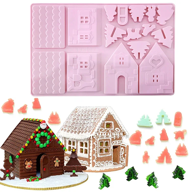 Christmas House Building block - Silicone Mold Tray 评论和价格