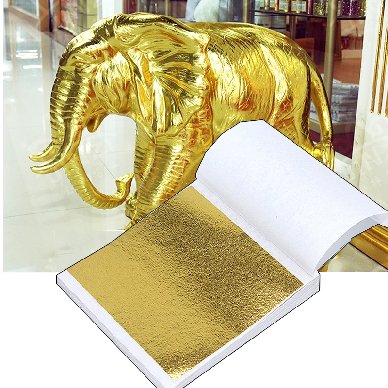 Aomily 9x9cm 100 Sheets Practi - Gold Foil Flakes 评论和价格