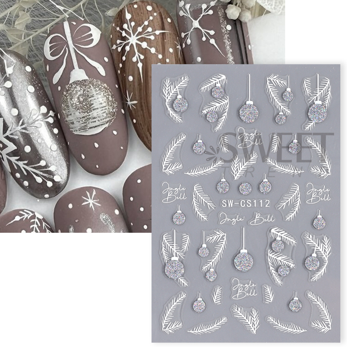 4pcs Winter Cartoon Christmas  - Gold Foil Flakes 评论和价格
