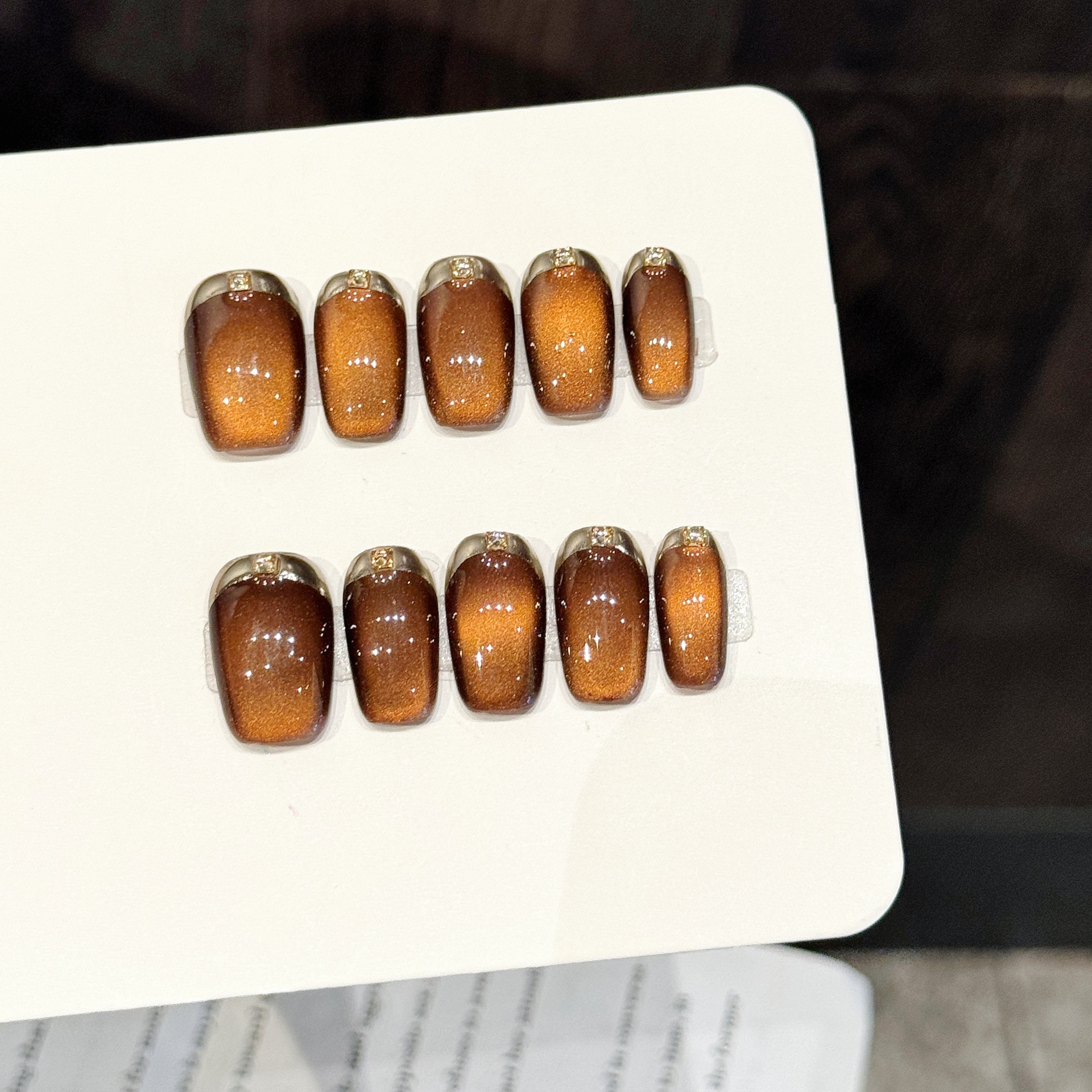 10PCS Square Handmade Press On - Resin Craft Material 评论和价格