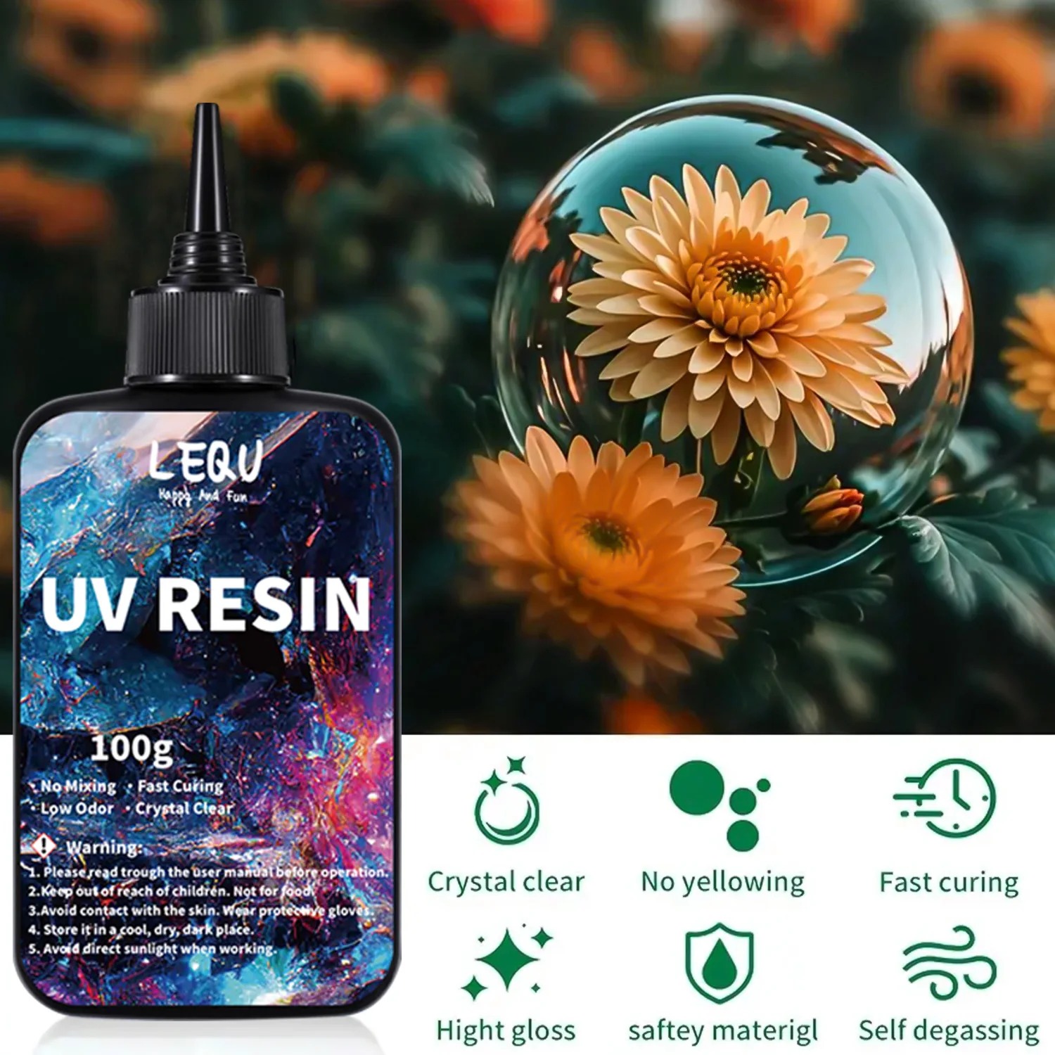 100g UV resin transparent hard - Epoxy Uv Resin Kit 评论和价格