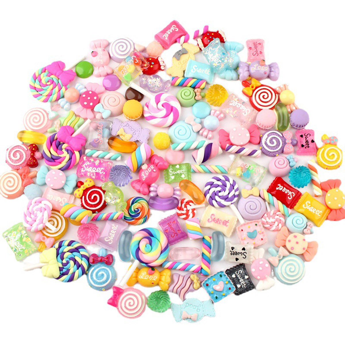 30pcs Random Candy Slime Charm - Resin Crafts Diy 评论和价格