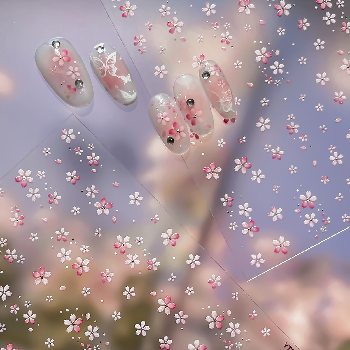 1pc Tulip Nail Stickers Exquis - Gold Foil Flakes 评论和价格