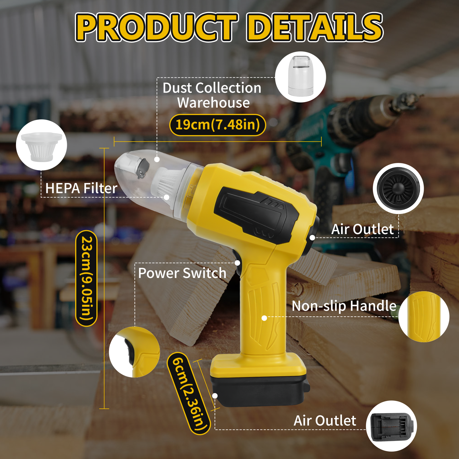 Handheld Car Vacuum Cleaner 2- - Vacuum Chamber Small 评论和价格