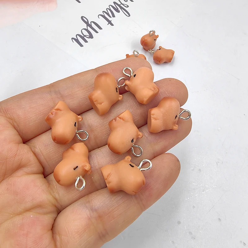 10pcs Cute Small Capybara Char - Resin Crafts Diy 评论和价格