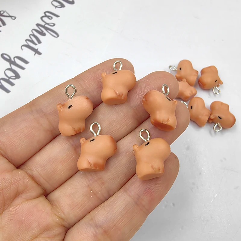 10pcs Cute Small Capybara Char - Resin Crafts Diy 评论和价格