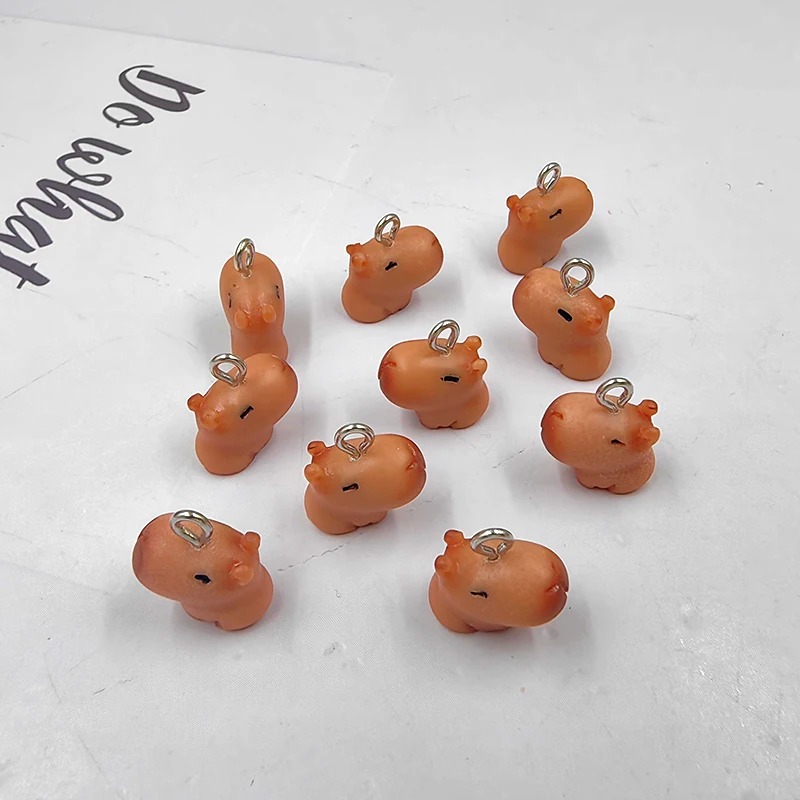 10pcs Cute Small Capybara Char - Resin Crafts Diy 评论和价格