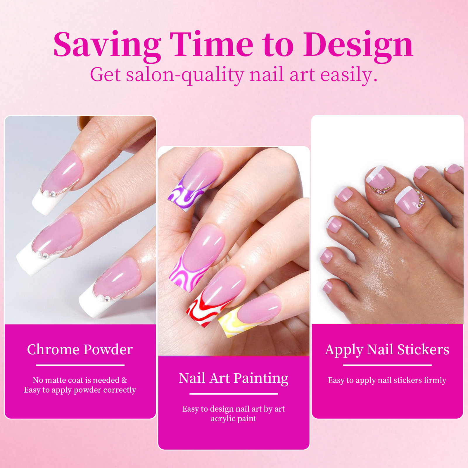 288PCS French Fake Nails Toena - Resin Craft Kit 评论和价格