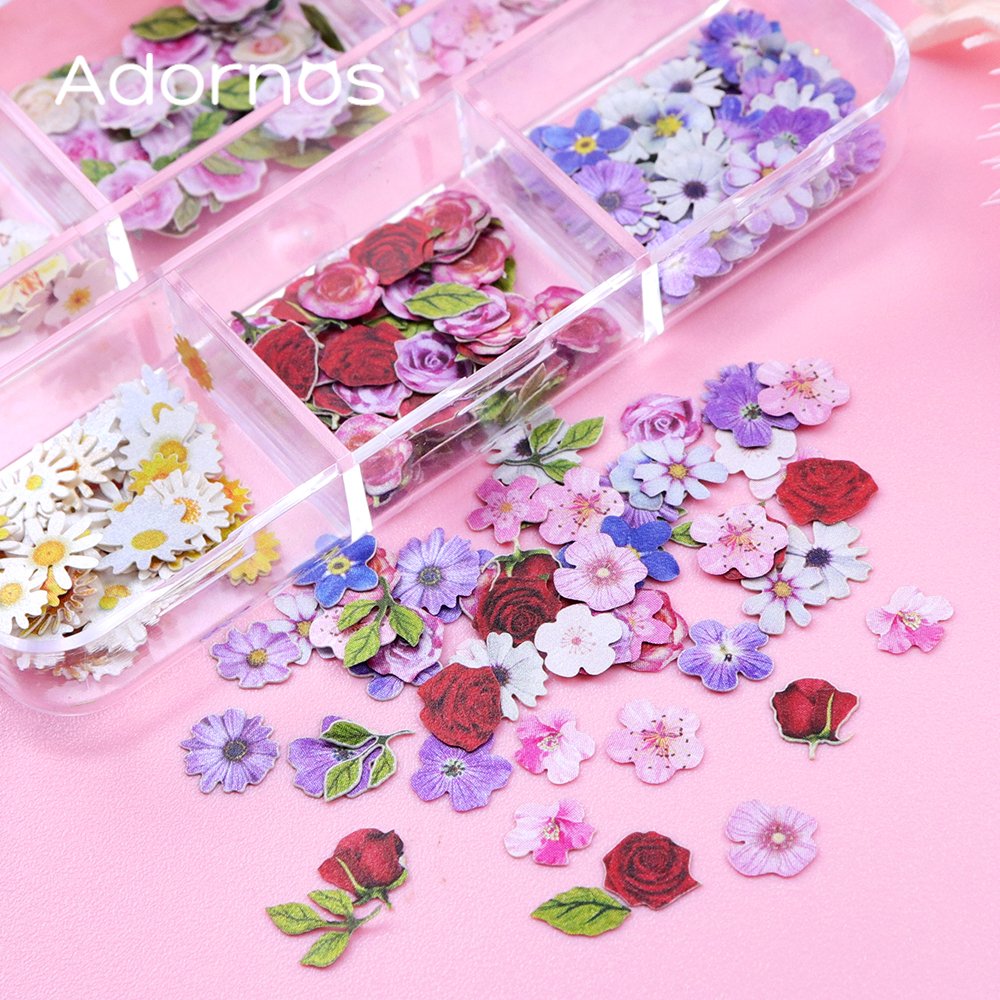 6 Grids Flowers Wood Pulp Chip - Resin Craft Ideas 评论和价格