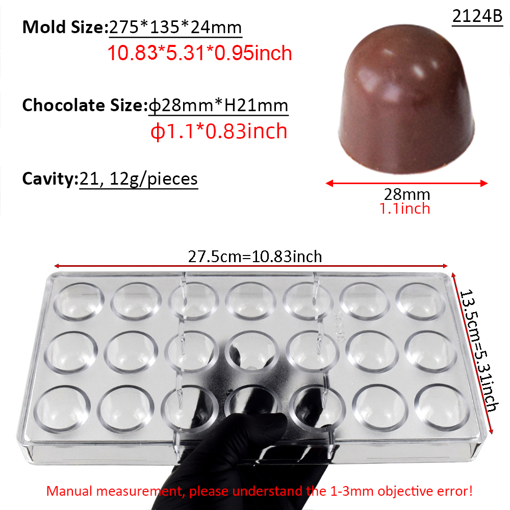 21 Cavity Dome Chocolate Mold  - Dome Mold Clear 评论和价格