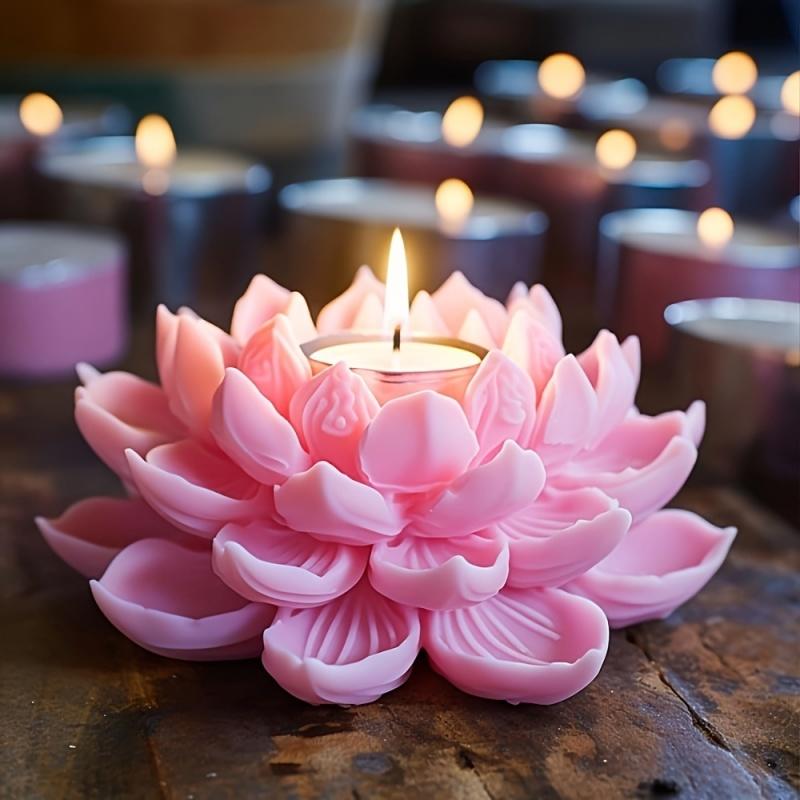 1PC Lotus Flower Candle Mold S - Resin Craft Ideas 评论和价格