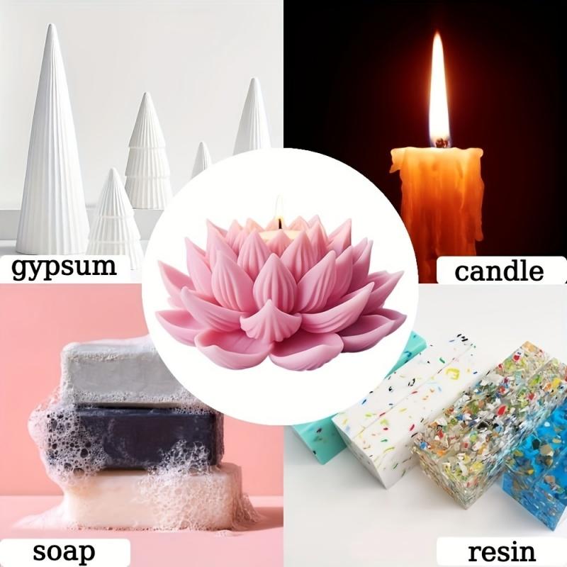1PC Lotus Flower Candle Mold S - Resin Craft Ideas 评论和价格