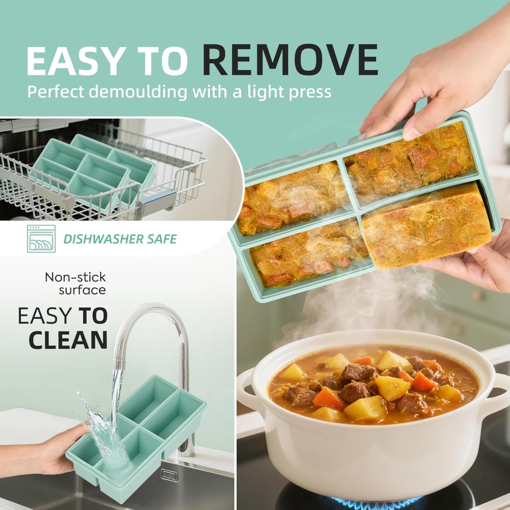 Silicone Freezer Trays with Li - Silicone Mold Tray 评论和价格