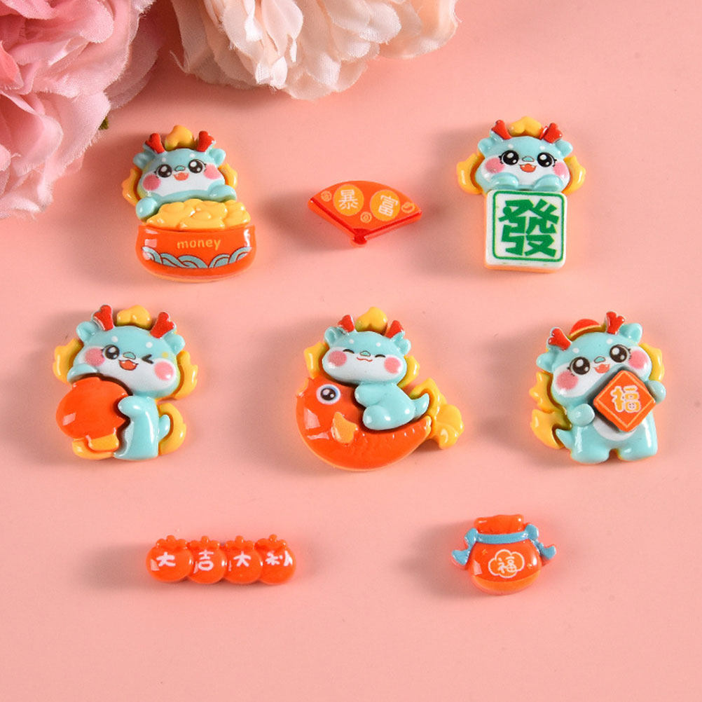 8Pcs Resin Craft Charms Flatba - Resin Craft Material 评论和价格